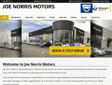 Tablet Screenshot of joenorrismotors.ie